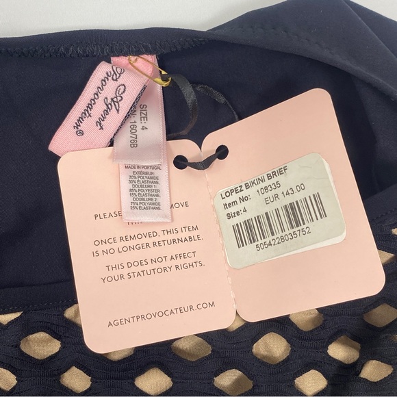 NWT Agent Provocateur Lopez Black Bikini Bottom - Picture 10 of 10